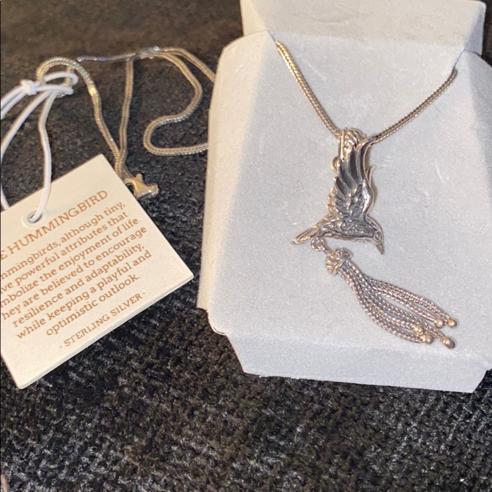Sterling Silver Hummingbird Necklace